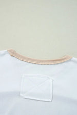 Color Block Patchwork Side Split Tunic T Shirt