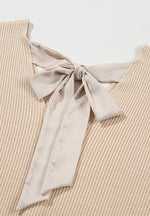 Tied Back V-Neck Long Sleeve Sweater