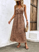 Floral Print Spaghetti Strap Midi Dress
