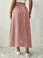 Slit Printed Skirt