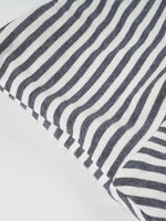 Striped Asymmetrical Hem Mini Skirt
