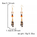 Halloween Skull Beaded Drop Earrings