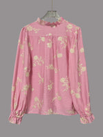 Floral Embroidered Button Down Shirt