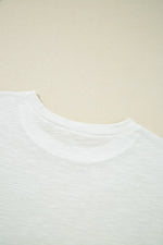 Lace Patchwork Cap Sleeve Round Neck T Shirt