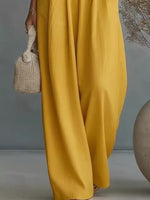 Full Size Half Sleeve Wide-Leg Jumpsuit Plus Size