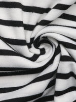 Striped Notched Short Sleeve T-Shirt