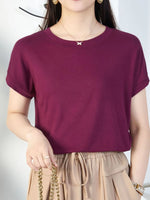 Plus Size Round Neck Short Sleeve T-Shirt