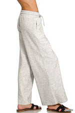 Zenana Scuba Drawstring Wide Leg Pants