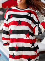 Stars and Stripes Long Sleeve Sweater