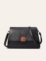 Vintage PU Leather Flap Crossbody Bag