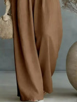 Full Size Half Sleeve Wide-Leg Jumpsuit Plus Size