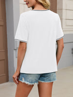 Contrast Trim Short Sleeve T-Shirt – Bright Tones