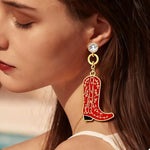 Cowboy Boot Dangle Earrings