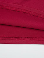 One-Shoulder Button-Decorated Fitted T-Shirt