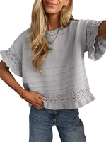 Lace Trimmed Knit Top