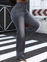 High Waist Straight Leg Jeans