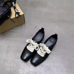 Square Toe Block Heels Pumps