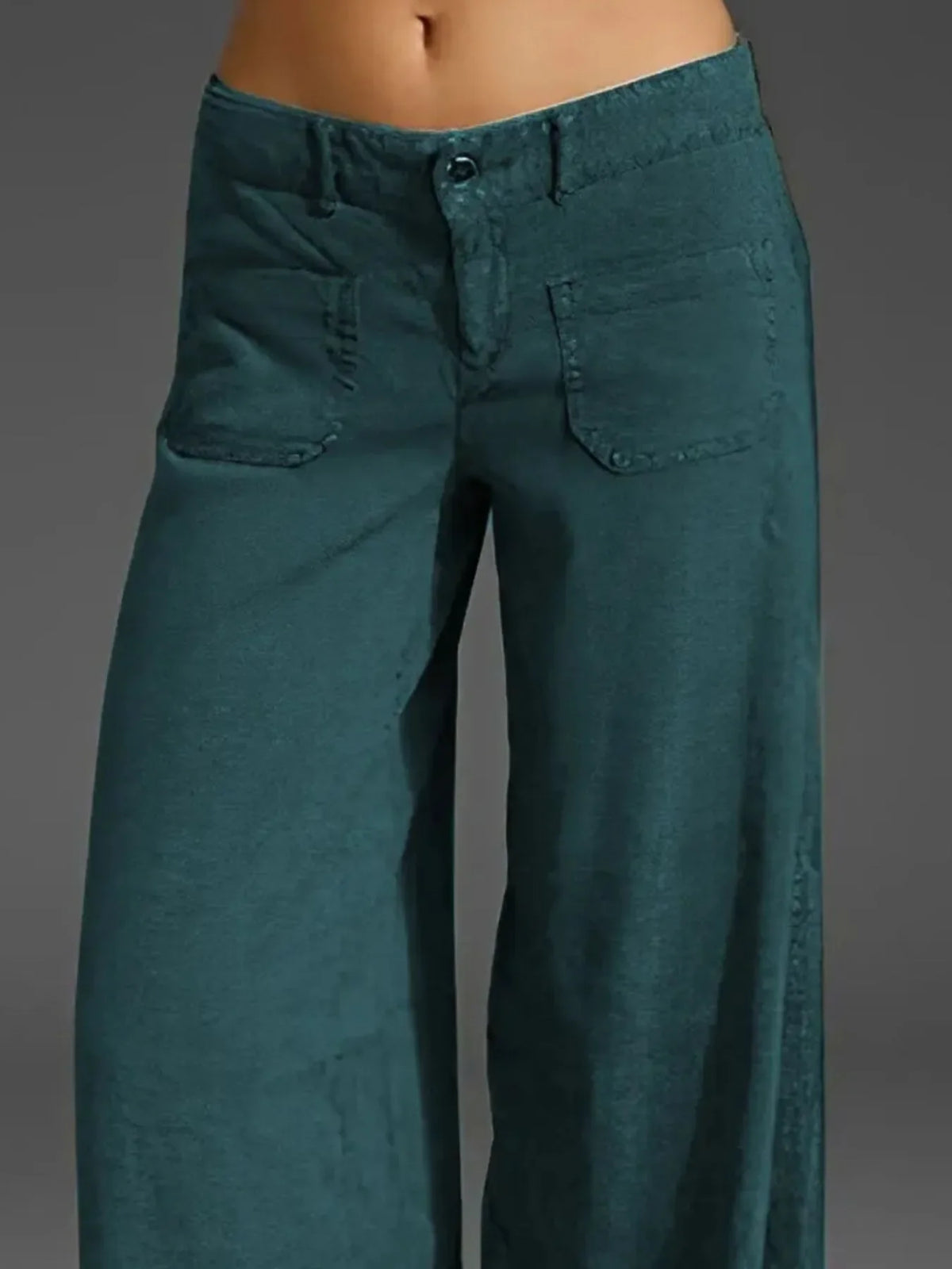 Full Size Wide Leg Pants with Pockets Plus Size