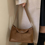Suede Crossbody Bag with Adjustable Strap