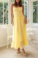 Frill Tied Front Midi Cami Dress