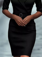 Surplice Half Sleeve Dress