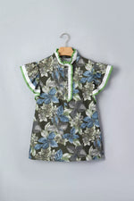 Ruffled Short Sleeve Floral Summer Blouse