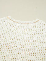 BEACH Hollow Out Knitted Lightweight Dolman Sweater