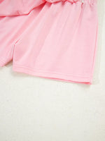 Peter Pan Lace Embellished Neck Sweatshirt and Skirt Two Piece Set