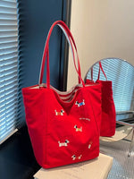 Embroidered Dachshund Shoulder Bag