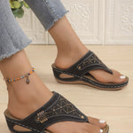 Toe Post Wedge Sandals