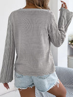 Openwork Tie-Front Knit Cardigan
