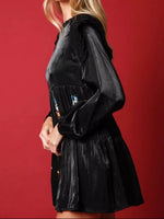 Christmas Ruffled Nutcracker Long Sleeve Dress
