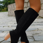 Point Toe Block Heels Boots