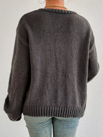 Tie-Front Dropped Shoulder Cardigan
