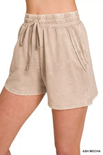 Zenana French Terry Acid Washed Relaxed Top & Short Set