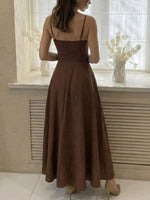 A-Line Spaghetti Strap Midi Dress