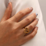 18K Gold-Plated Heart Ring