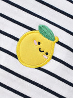 Children's Lemon Striped Ruffle Sleeve T-Shirt