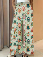 Printed Wide Leg Pants