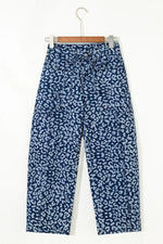 Leopard Print Wide Leg Jeans