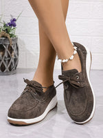 Lace Up Wedge Sneakers