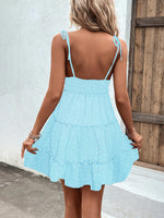 Frill Tiered Swiss Dot Cami Dress