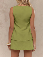 Square Neck Tank and Skirt Set