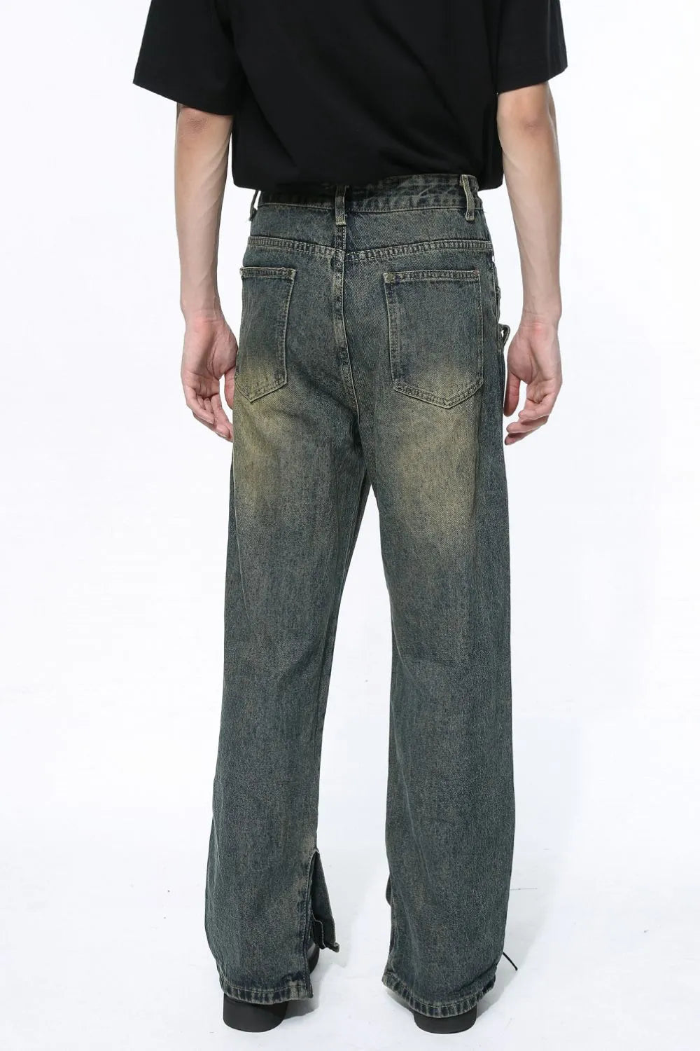 Side Slit Jeans with Pockets