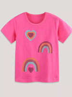 Children's Heart & Rainbow Round Neck Tee