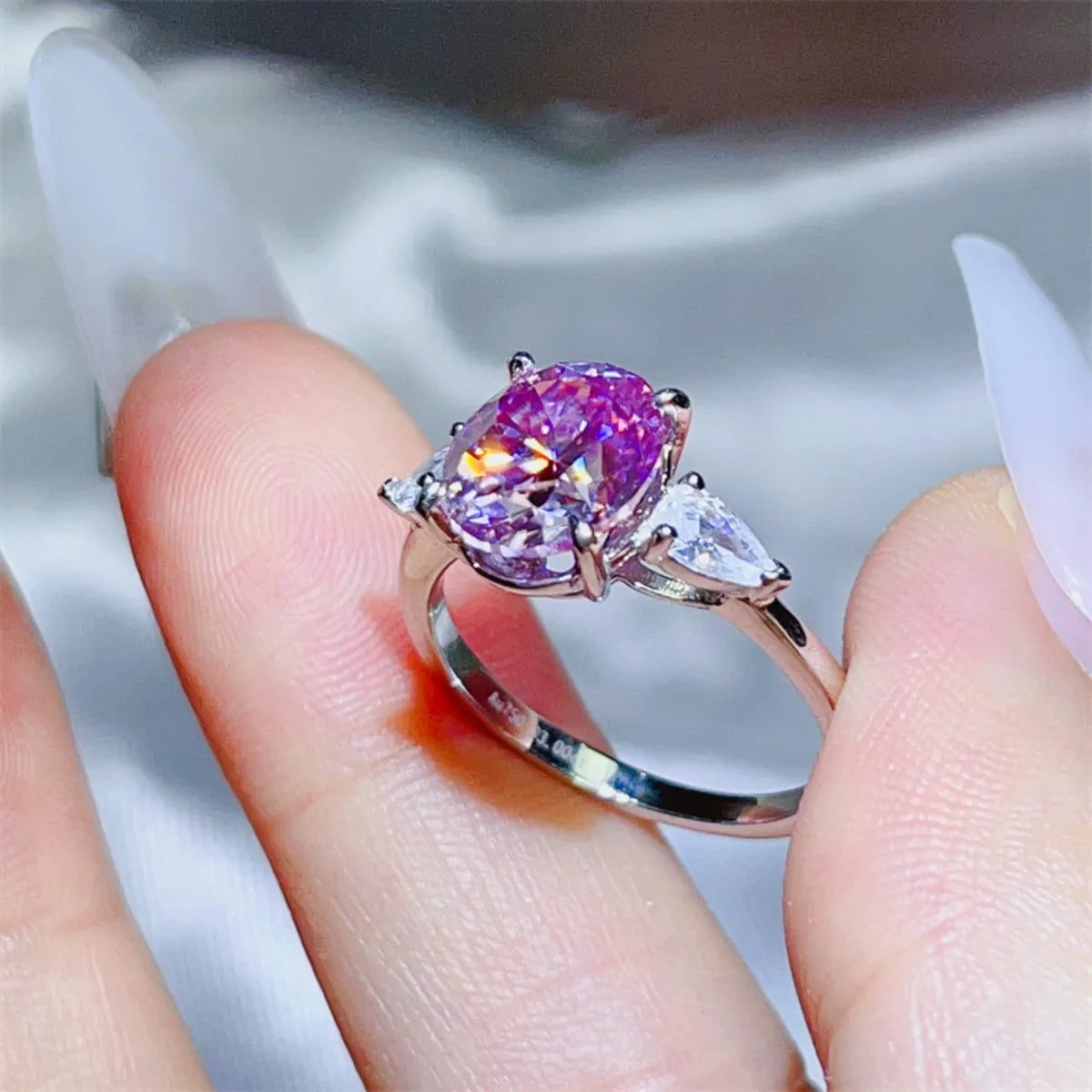 3 Carat Moissanite 925 Sterling Silver Ring