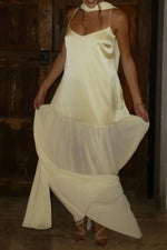 Adjustable Strap Maxi Cami Dress with Scarf