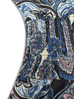 Printed V-Neck Cap Sleeve Maxi Dress