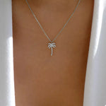 Palm Tree Pendant Necklace