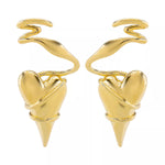 Heart-Shaped Twisted Wire Earrings